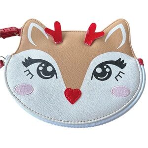 Betsey Johnson Reindeer Wristlet - Tan and Red